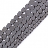 4,6,8,10mm Smooth Heart Black Hematite Beads Natural Stone Beads