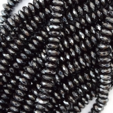 8mm faceted hematite rondelle beads 15.5