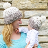 Parent-child hat  baby and mother winter hats