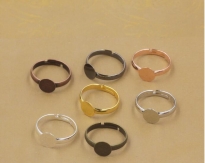 iner side  10-20mm  brass  ring  base   ring blanks adjustable Cameo Cabochon  rings base