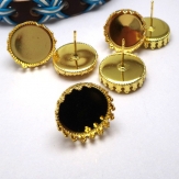 Brass  gold plated earring  base earring tray