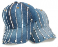 5 Star Denim baseball hats  pearls hats hand made hats