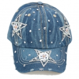 3 five star flower    Denim baseball hats  pearls hats hand made hats