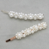 4 flower Fashion handmade Pearl Imitation Hair Clip Snap Barrette Stick Hairpin Hair Styling Accessories For Women Girls