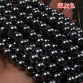 Wholesale Natural Dark grey Shell Pearl Round Loose Beads For Jewelry Making Choker Making Diy Bracelet Jewellery 2/3/4/6/8/mm 15''