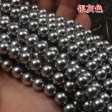 Wholesale Natural Silver gray Shell Pearl Round Loose Beads For Jewelry Making Choker Making Diy Bracelet Jewellery 2/3/4/6/8/mm 15''