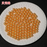 Wholesale Gold ball shell beads multi-specification half-hole 6/8/10mm10pcs/bag