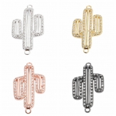32*17mm cactus shape DIY Micro Cubic Zirconia Animal-shaped necklace pendant