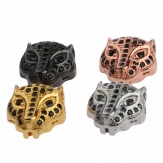 10*12mm Leopard head shape DIY Micro Cubic Zirconia beads