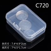 C720 74*49*20mm PP material flip plastic box