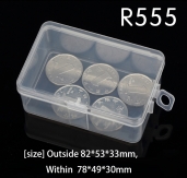 R555  82*53*33mm, PP material flip plastic box