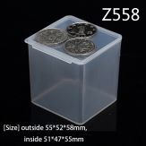 Z558  55*52*58mm PP material flip plastic box