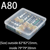 A80  82*82*23mm PP material flip plastic box