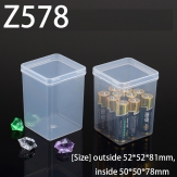 Z578  52*52*81mm PP material flip plastic box