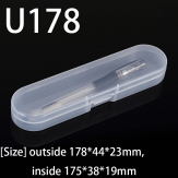 U178  178*44*23mm PP material flip plastic box