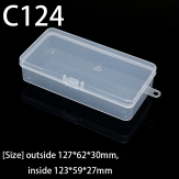 C124  127*62*30mm PP material flip plastic box