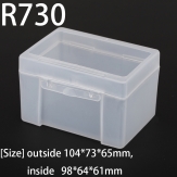 R730  104*73*65mm  PP material flip plastic box