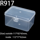 R917 117*82*65mm  PP material flip plastic box