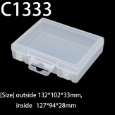 C1333 132*102*33mm PP material flip plastic box