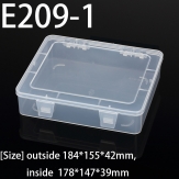 E209-1 184*155*42mm PP material flip plastic box