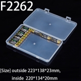 F2262 223*138*23mm PP material flip plastic box