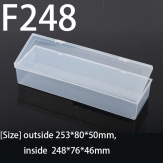 F248  253*80*50mm PP material flip plastic box