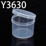 Y3630  36*36*30mm Round PP plastic box, parts box, storage box, transparent white
