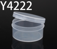Y4222 42*42*22mm Round PP plastic box, parts box, storage box, transparent white
