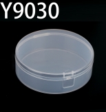 Y9030  91*91*30mm  Round PP plastic box, parts box, storage box, transparent white