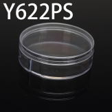 Y622PS 62*62*20mm  Round PS plastic box, parts box, storage box, transparent white