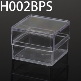 H002BPS 30*30*22mm  Round PS plastic box, parts box, storage box, transparent white