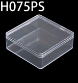 H075PS 75*75*28mm  Round PS plastic box, parts box, storage box, transparent white