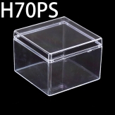 H70PS 70*70*50mm  Round PS plastic box, parts box, storage box, transparent white