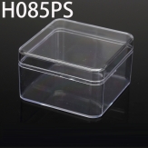 H085PS 85*85*50mm  Round PS plastic box, parts box, storage box, transparent white