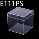 E111PS 99*99*100mm   Round PS plastic box, parts box, storage box, transparent white