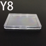 Y8PS 93*70*11mm Round PS plastic box, parts box, storage box, transparent white