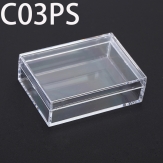 C03PS 70*50*22mm Round PS plastic box, parts box, storage box, transparent white