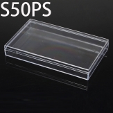 S50PS  180*110*25mm  Round PS plastic box, parts box, storage box, transparent white