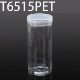 T6515PET 64*64*148mm  400ml   Round PET plastic box, parts box, storage box, transparent white