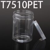 T7510PET 75*75*101mm  350ml   Round PET plastic box, parts box, storage box, transparent white