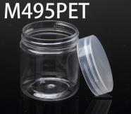 M495PET 50*50*55mm  Round PET plastic box, parts box, storage box, transparent white