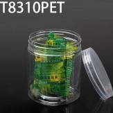 T8310PET 83*83*98mm   400ml Round PET plastic box, parts box, storage box, transparent white