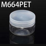 M664PET  68*68*42mm   80ml Round PET plastic box, parts box, storage box, transparent white