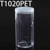 T1020PET  100*100*200mm 1200ml Round PET plastic box, parts box, storage box, transparent white