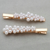 Flower Fashion handmade Pearl Imitation Hair Clip Snap Barrette Stick Hairpin Hair Styling Accessories For Women Girls