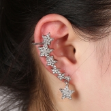 1PCS Hollow five-pointed star Ear Cuff    ear wrap punk Style earring