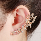 fashion rhinestone butterfly  ear cuff  earring wrap sold by pcs