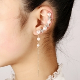 fashion handmade pearl flower   ear cuff  earring wrap sold by pcs