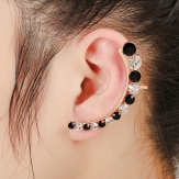 fashion black and clear rhinestone   ear cuff  earring wrap sold by pcs