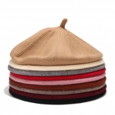 Women Winter Warm Hats Sweet Cute Cherry Wool Beret Japanese